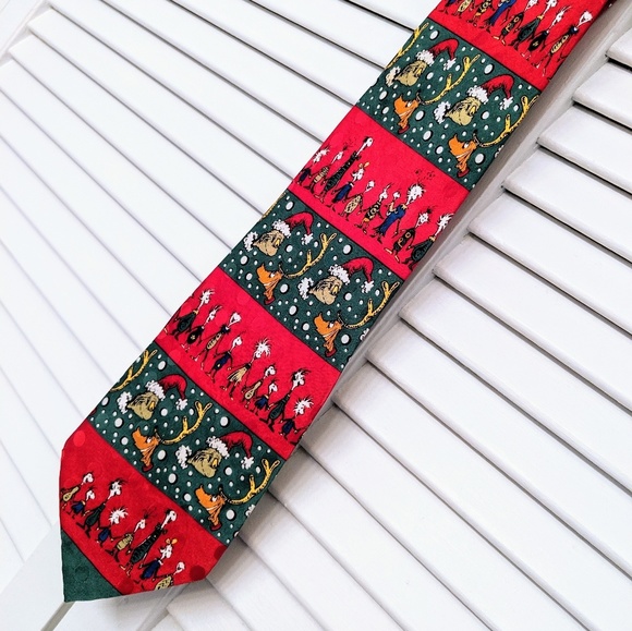 Dr Seuss the Grinch Men/'s Christmas Necktie New